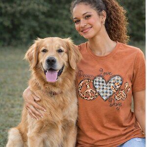 Peace Love Dogs | Heather Autumn | Bella Canvas Graphic T-Shirt